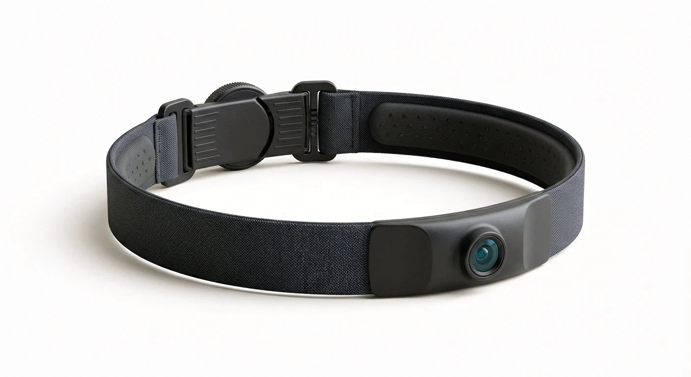 Trenon headband with an integrated camera at the front